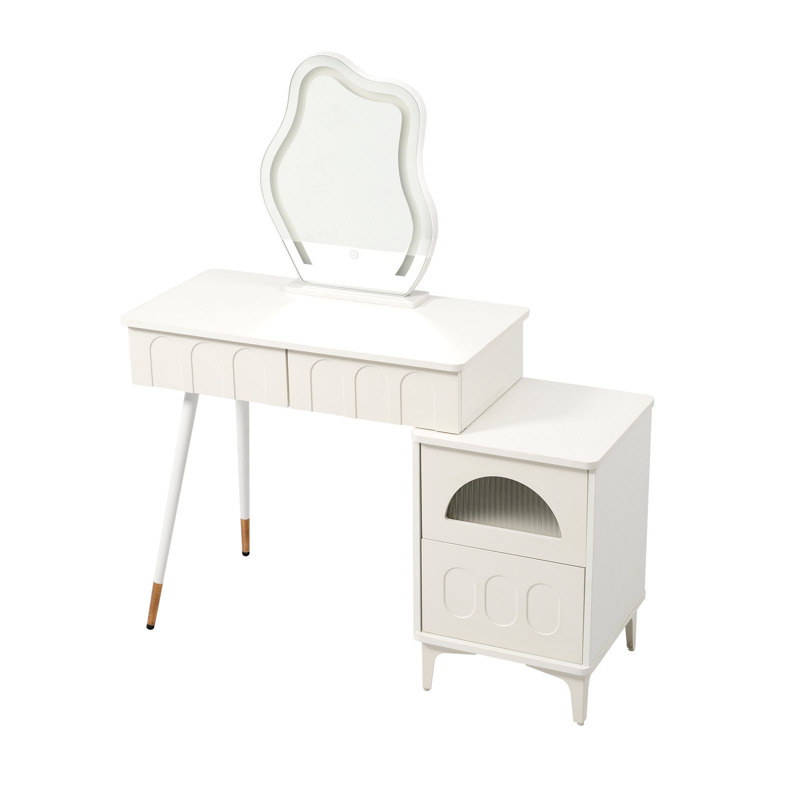 数量 ドレッサー 化粧台 調節 鏡台 LEDミラー コンパクト 女優 引き出し付き 収納棚付き デスク 収納 おしゃれ メイク台 化粧テーブル 収納付き 一人暮らし