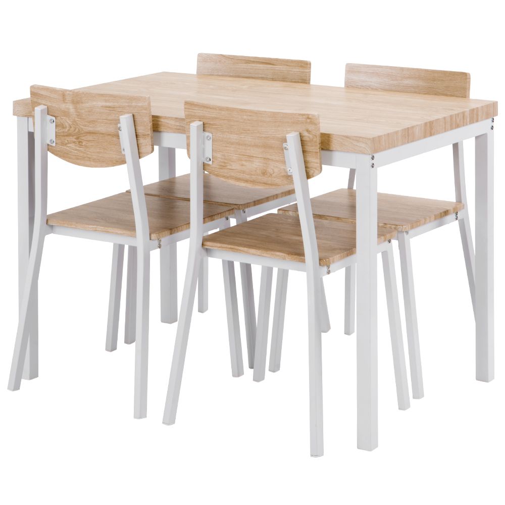 12 11再入荷予定 ダイニングセット 4人掛け 四角いテーブル チェア 5点セット 現代風 シンプル 木目調 モダン