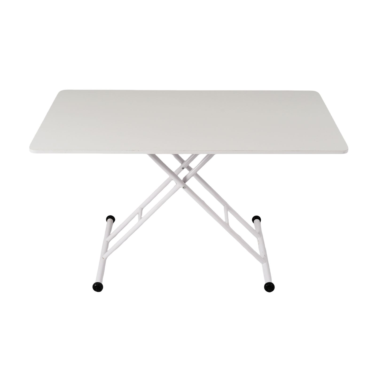 ホワイト テーブル ガス圧昇降式テーブル 昇降テーブル ローテーブル