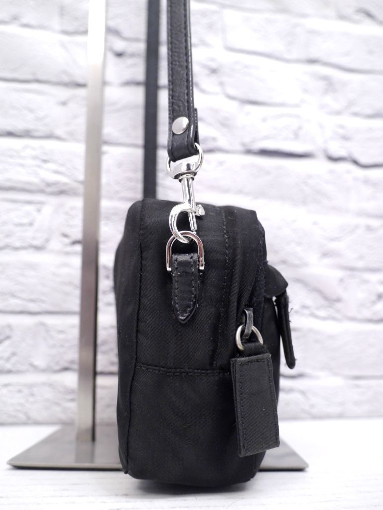 美品◇PRADA プラダ テスート ナイロンxレザー クロスボディ