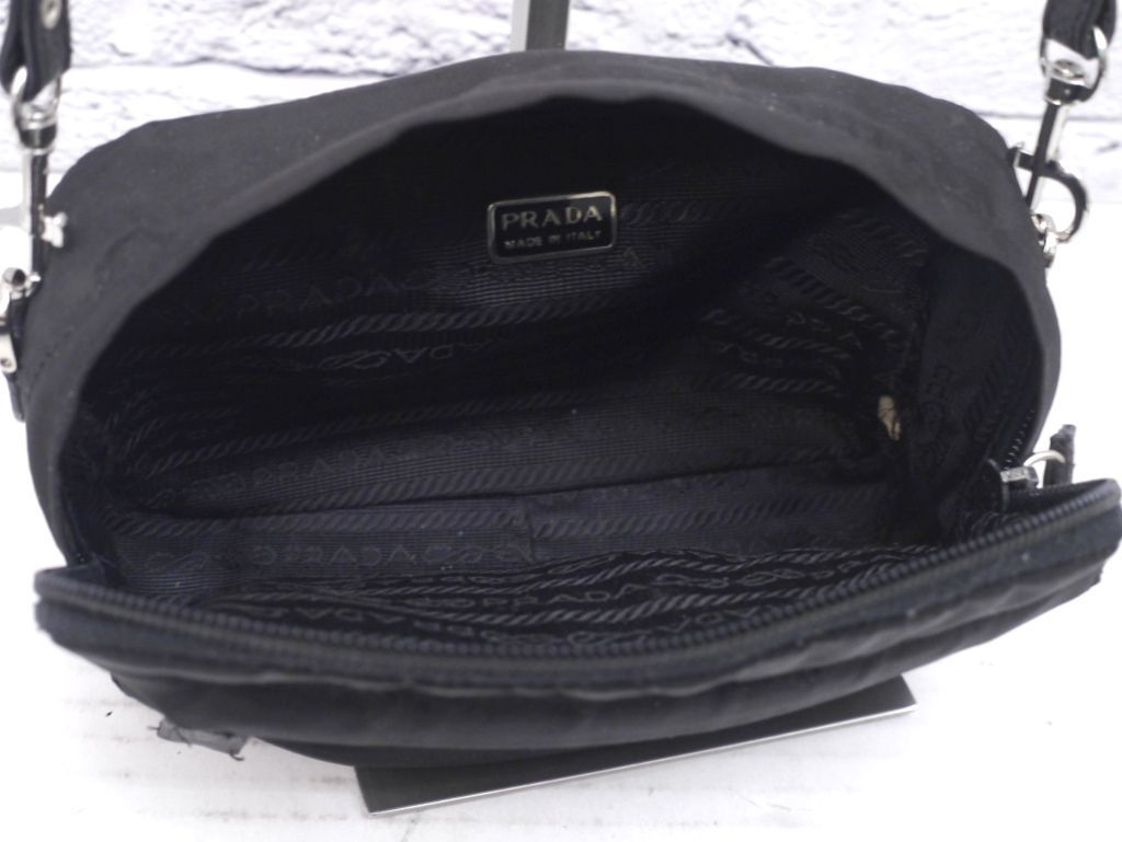 美品◇PRADA プラダ テスート ナイロンxレザー クロスボディ