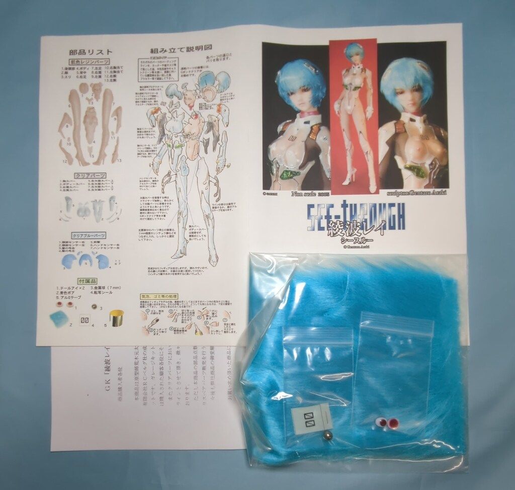 サイバーダインソリッド　レジンキット　綾波レイ(シースルー) サイバーダインソリッド ノンスケールレジンキャストキット 原型 荒木