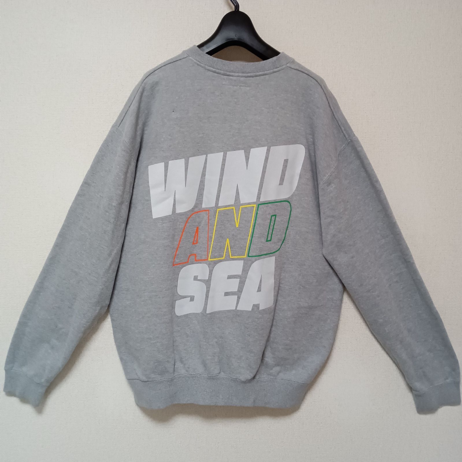 【値下げ】WIND AND SEA グレー トレーナー WIND AND SEAウィンダンシースウェットトレーナー刺繍グレーサイズXL