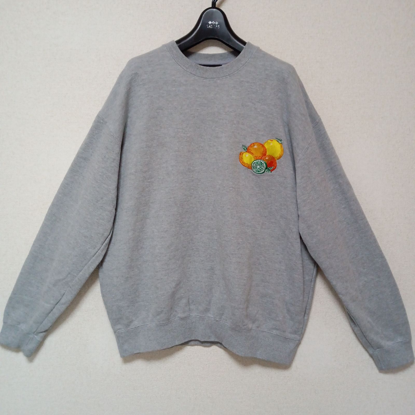 WIND AND SEAウィンダンシースウェットトレーナー刺繍グレーサイズXL