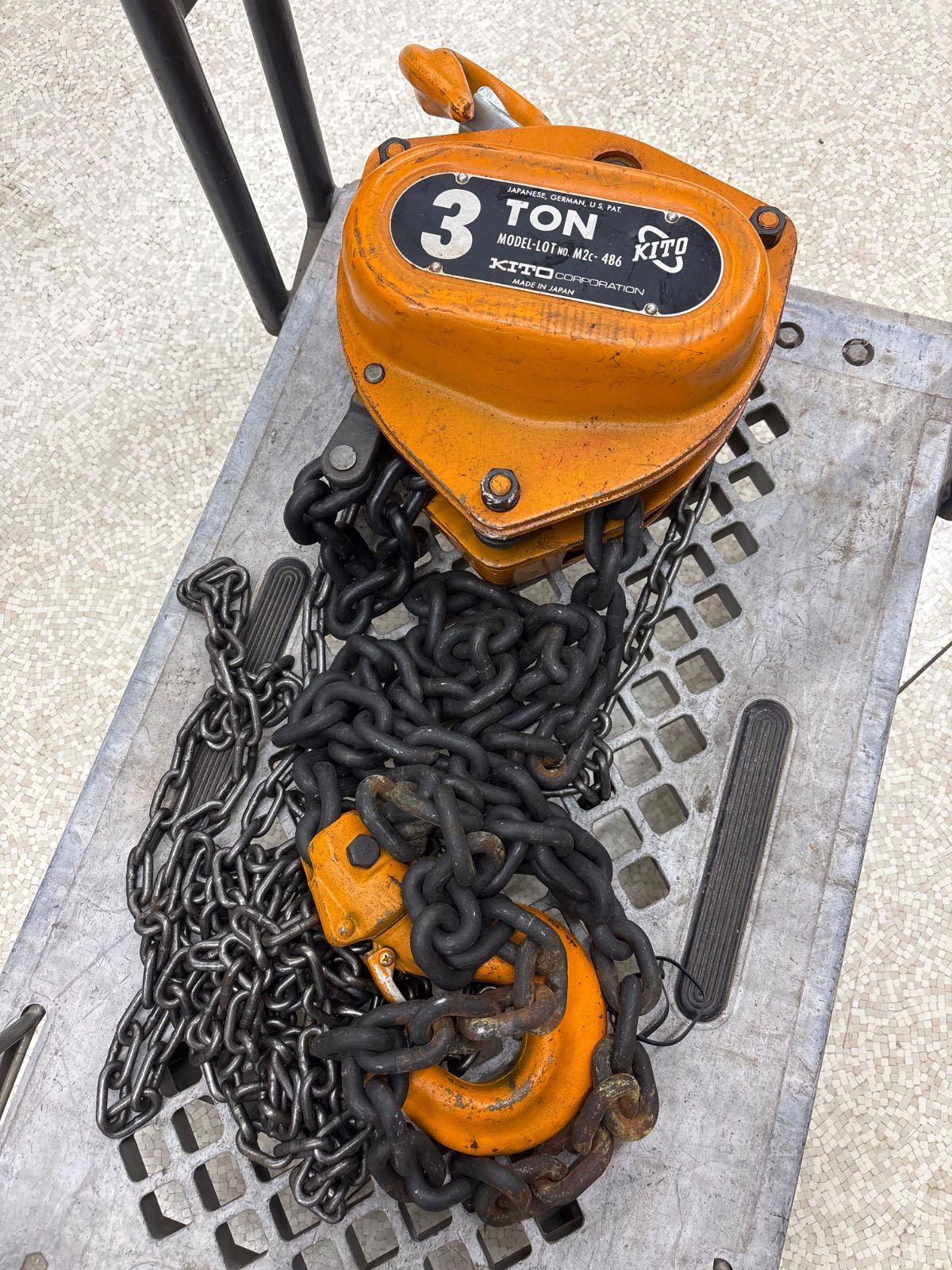 KITO キトー チェーンブロック 3 t 動作良好 業務用 高耐久モデル