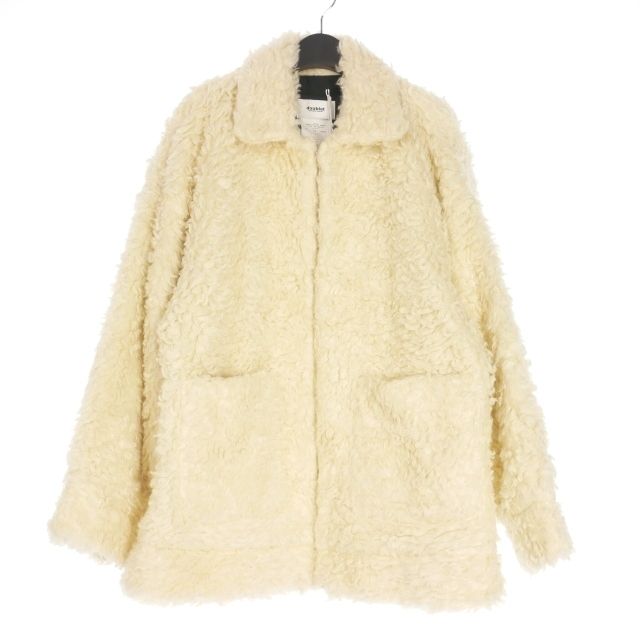ダブレット doublet 25 AW HAND-PAINTED HEMP FAUX FUR JACKET ファージャケット ブルゾン 長袖 M アイボリー