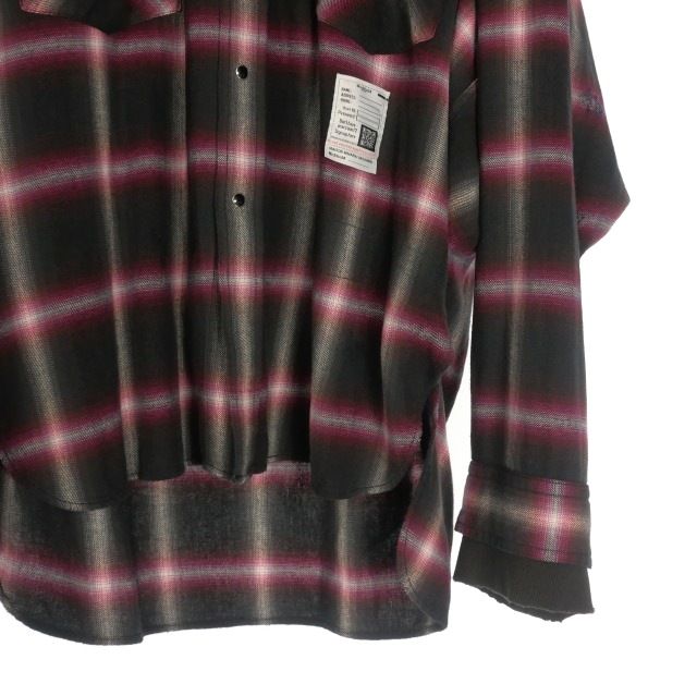 ミハラヤスヒロ MIHARA YASUHIRO 25AW Hoodie Combine Checkered Shirt