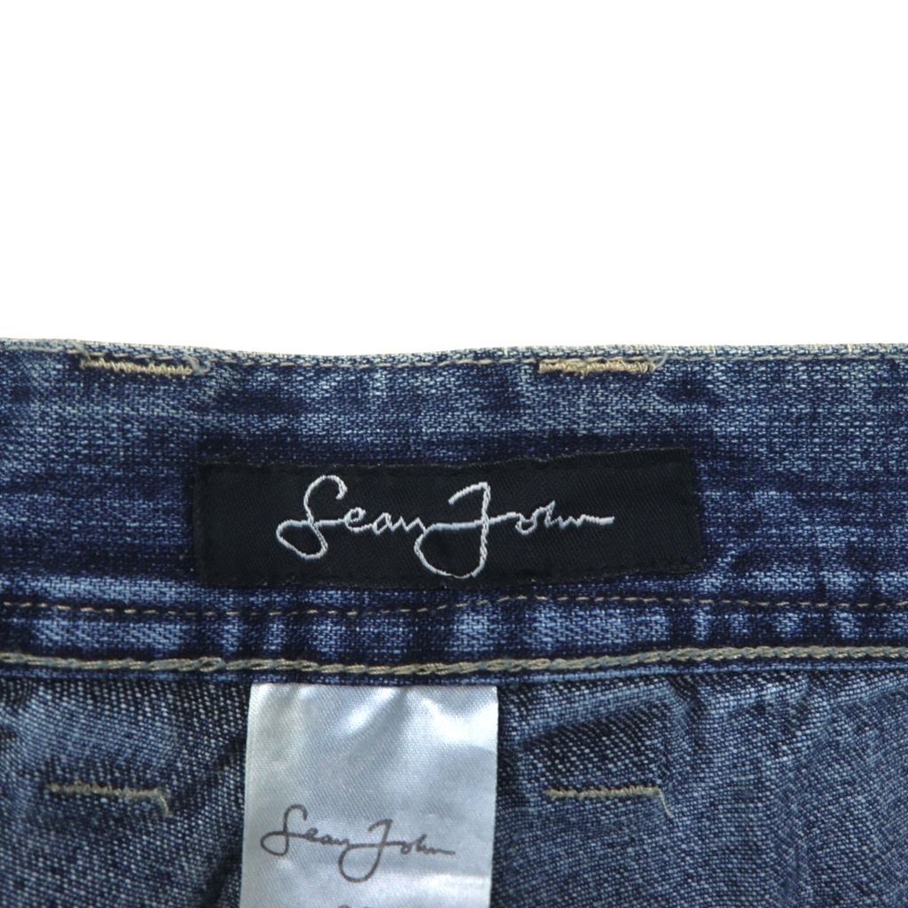 Sean John ダブルニー バギー デニムパンツ ジーンズ L インディゴ