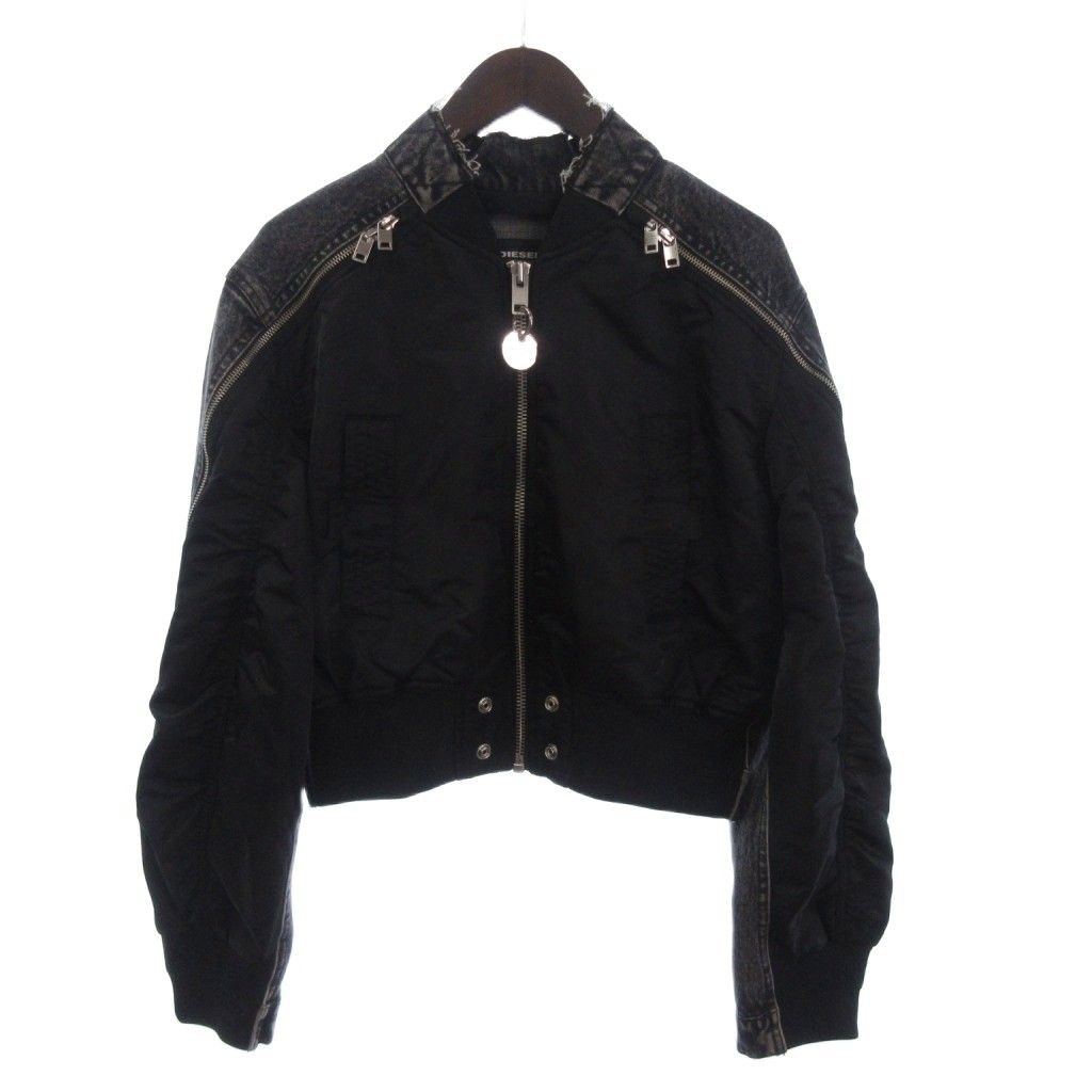 ディーゼル DIESEL 美品 デニム切替 MA-1 ブルゾン ジャケット