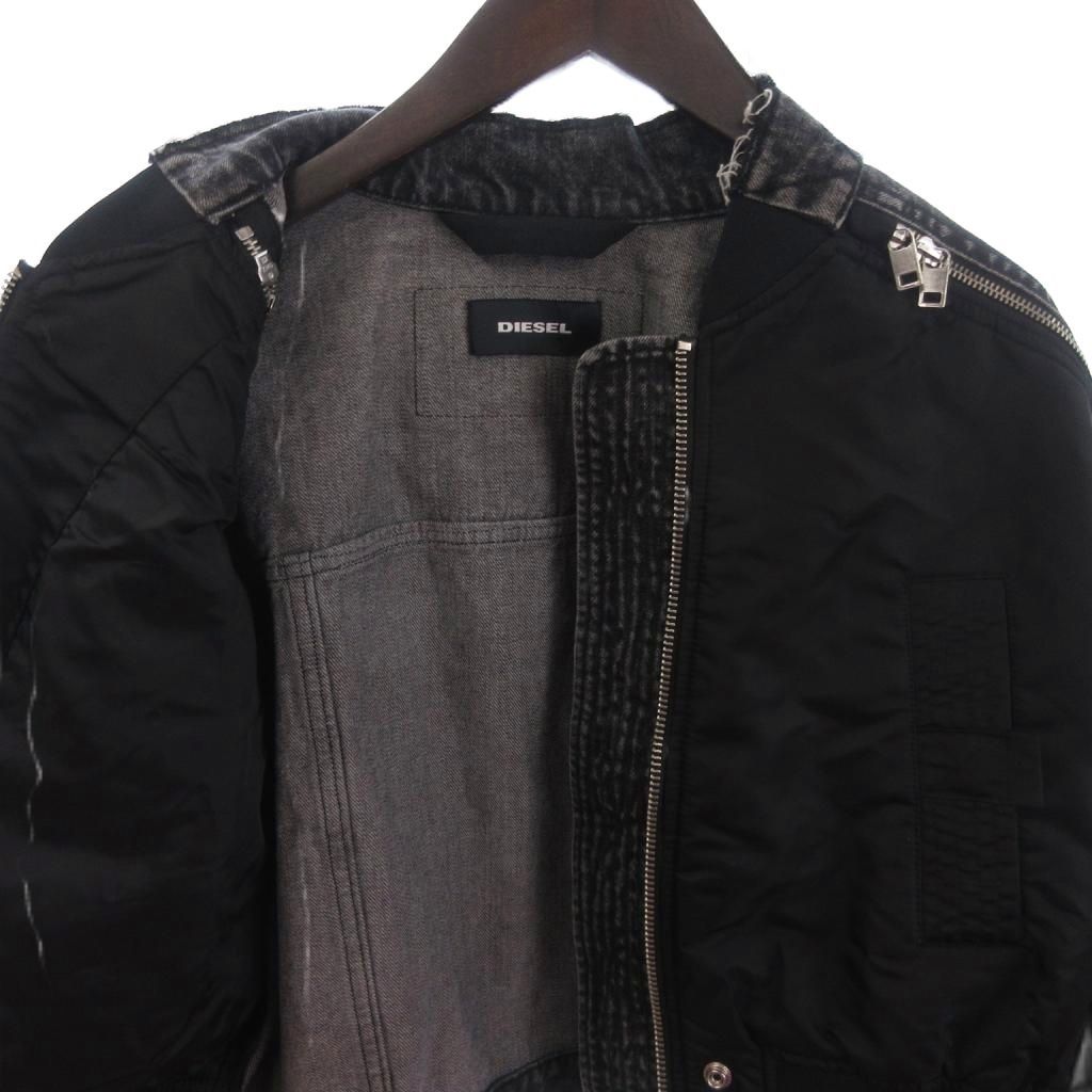 ディーゼル DIESEL 美品 デニム切替 MA-1 ブルゾン ジャケット
