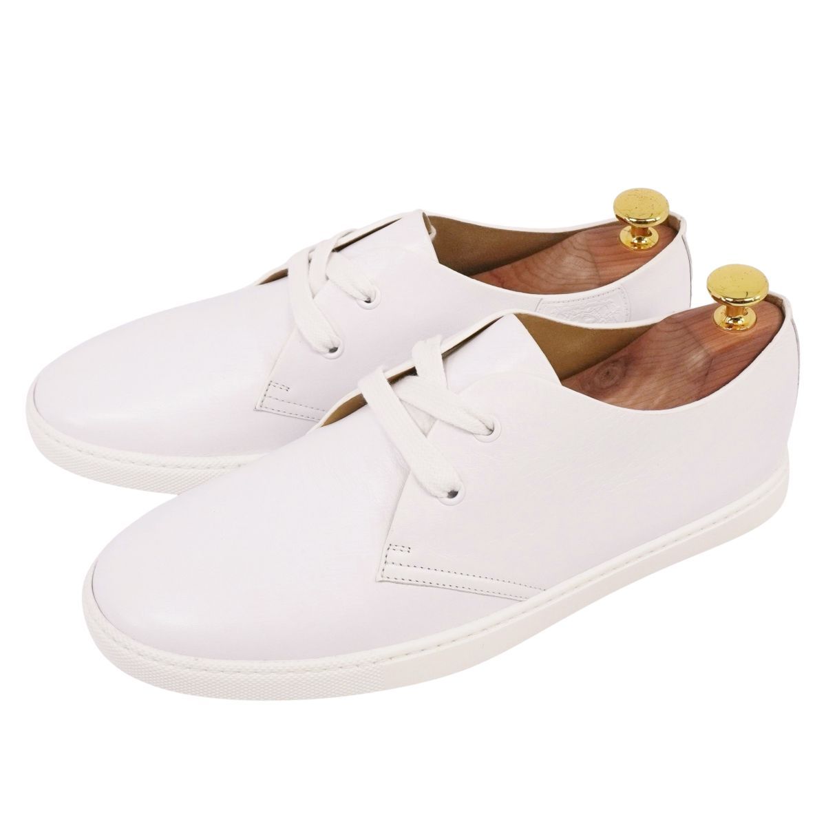 未使用 エルメス HERMES スニーカー エクスリブリス レザー シューズ