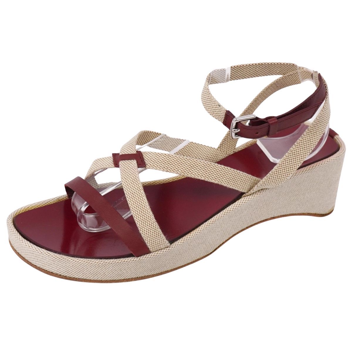 エルメス HERMES サンダル ストラップ ウェッジソール シューズ 靴