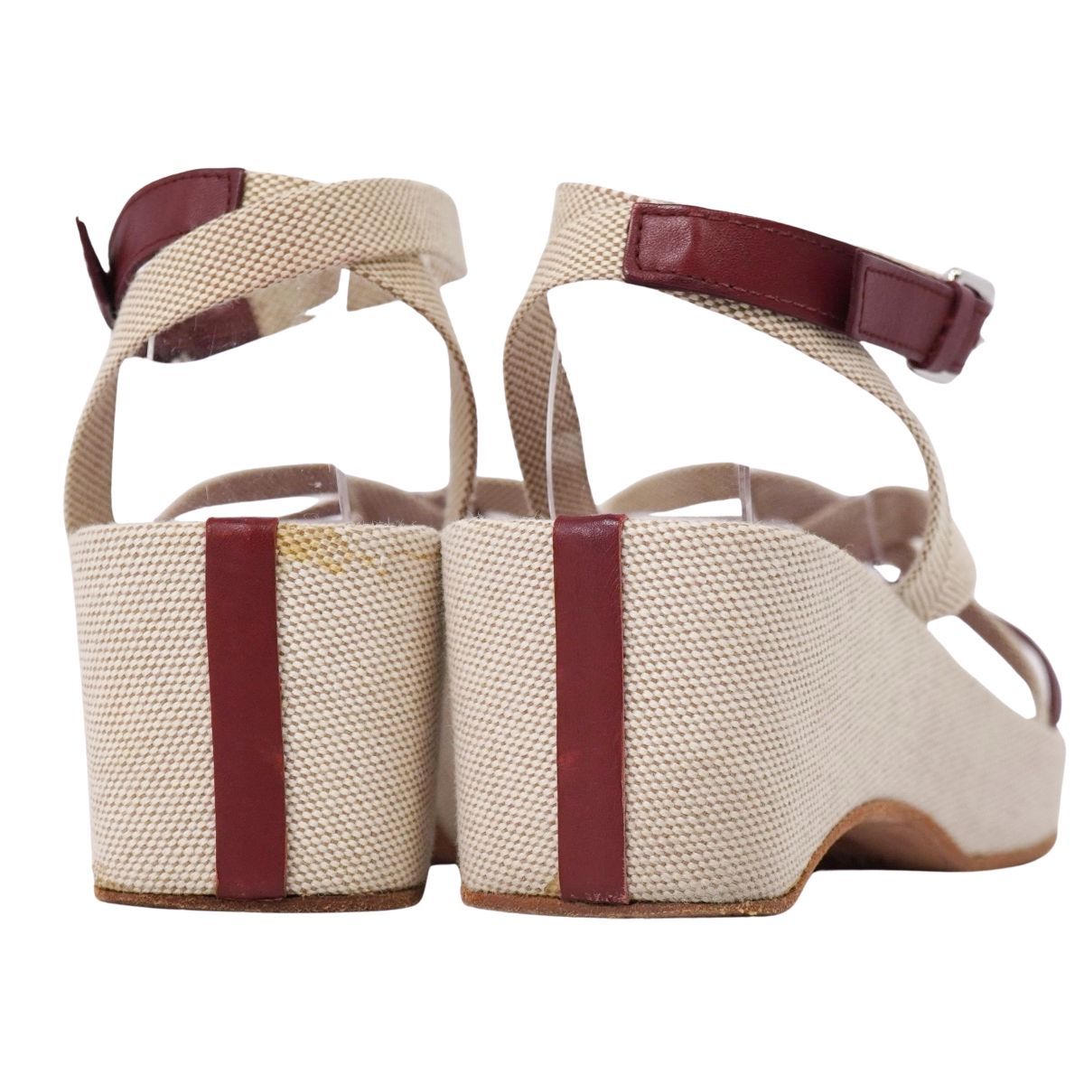 エルメス HERMES サンダル ストラップ ウェッジソール シューズ 靴