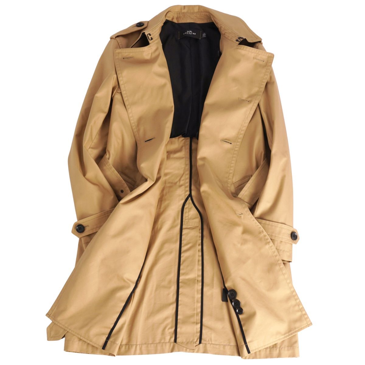 美品 コーチ COACH コート トレンチコート コットン アウター メンズ M