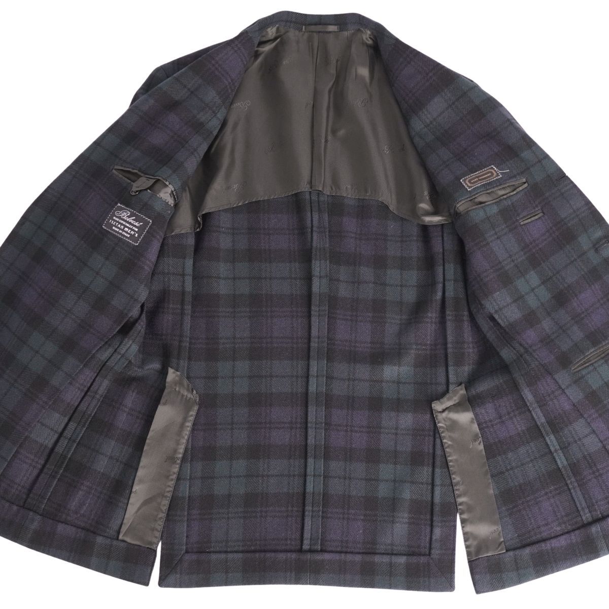 美品 ベルベスト Belvest ジャケット テーラード チェック カシミヤ ア