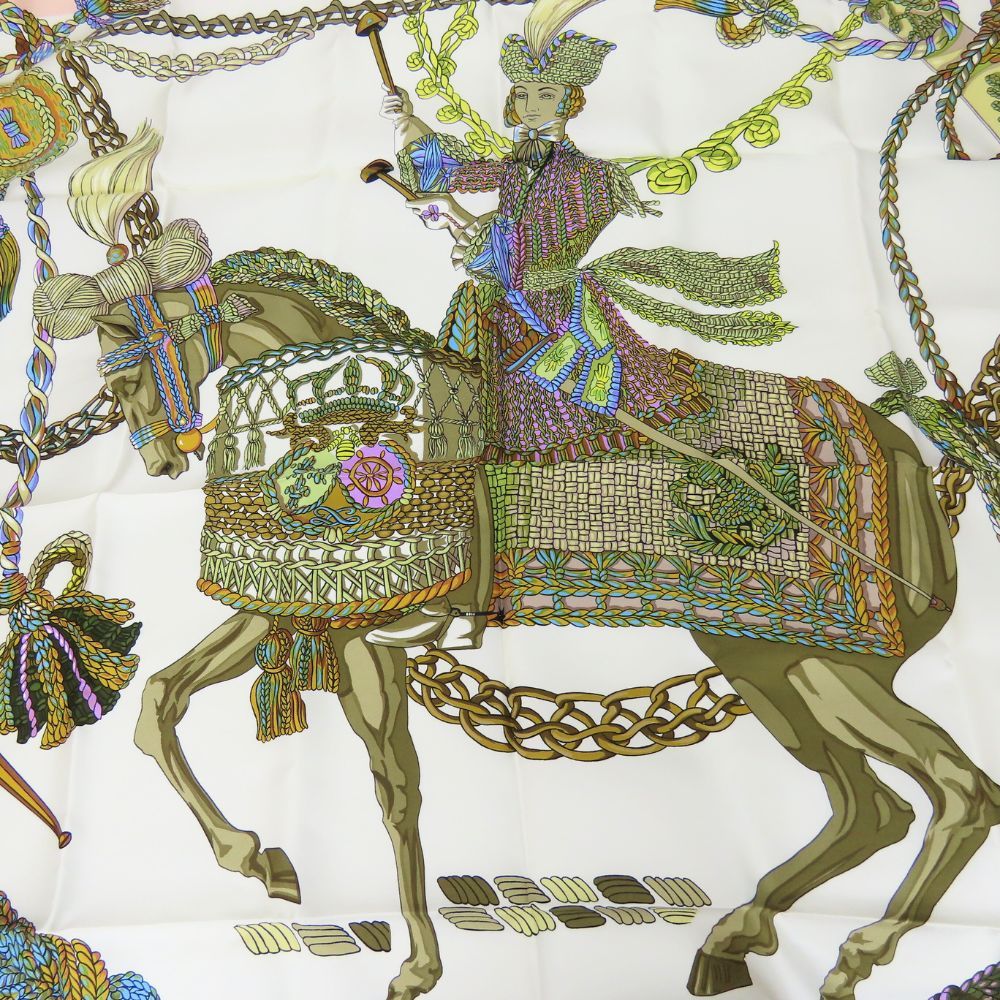 中古】 エルメス スカーフ カレ90 ティンパニ奏者 Le Timbalier シルク