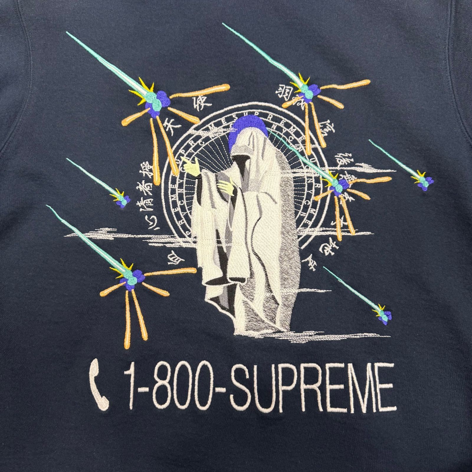 国内正規 Supreme 19AW 1-800 Hooded Sweatshirt バック刺繍 
