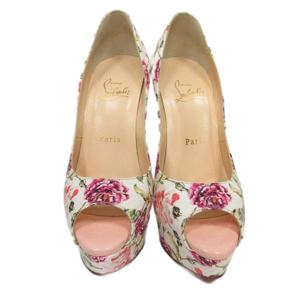 クリスチャンルブタン Christian louboutin FETISH PEEP 150 フラワー