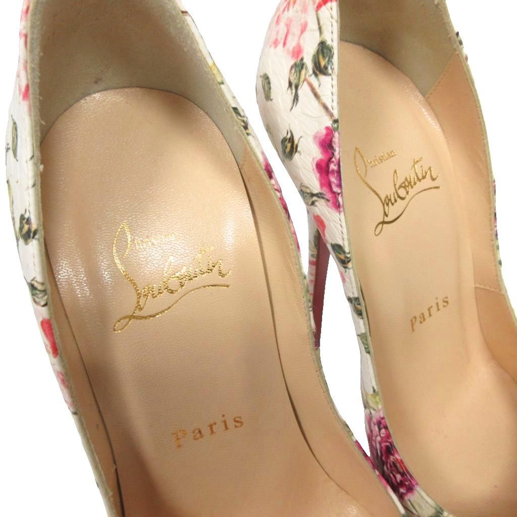クリスチャンルブタン Christian louboutin FETISH PEEP 150 フラワー