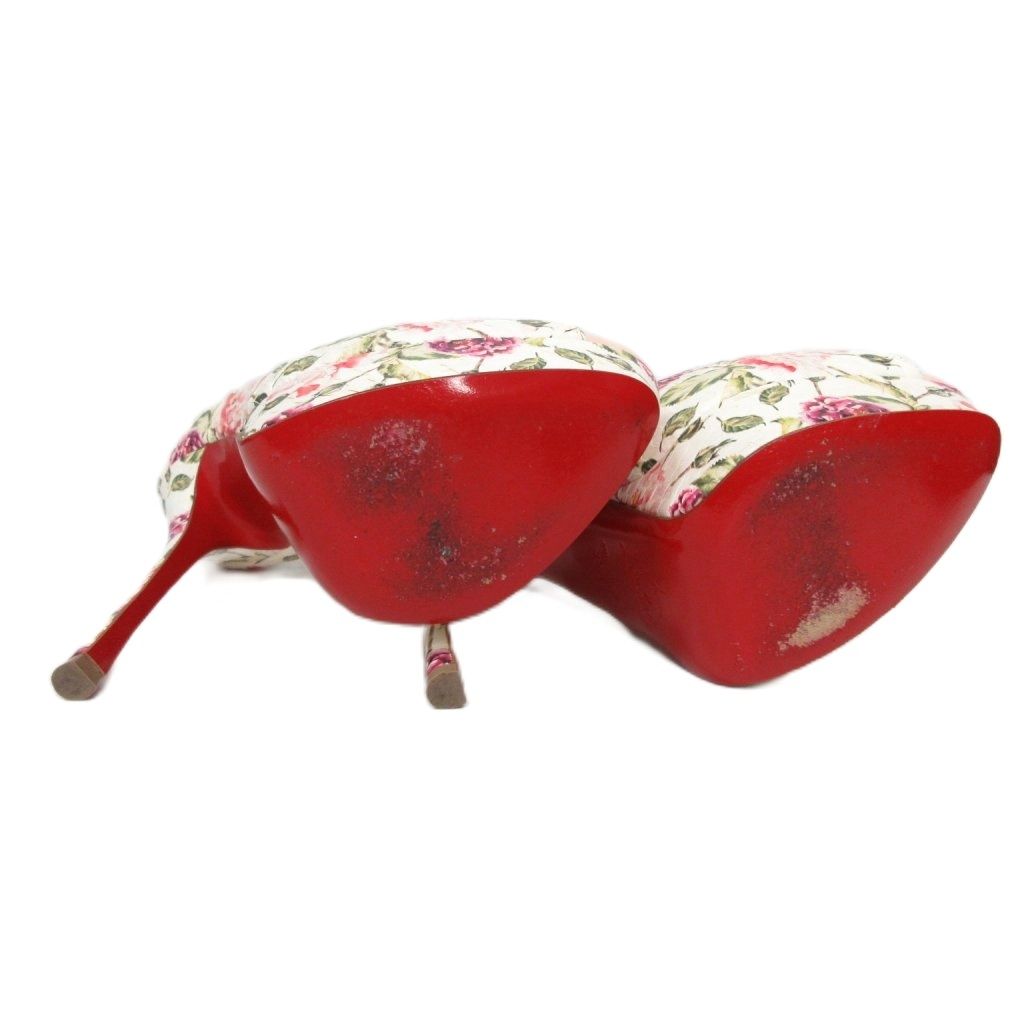 美品✨クリスチャンルブタン FETISH PEEP 150 ハイヒールパンプス クリスチャンルブタン Christian louboutin FETISH PEEP 150 フラワー