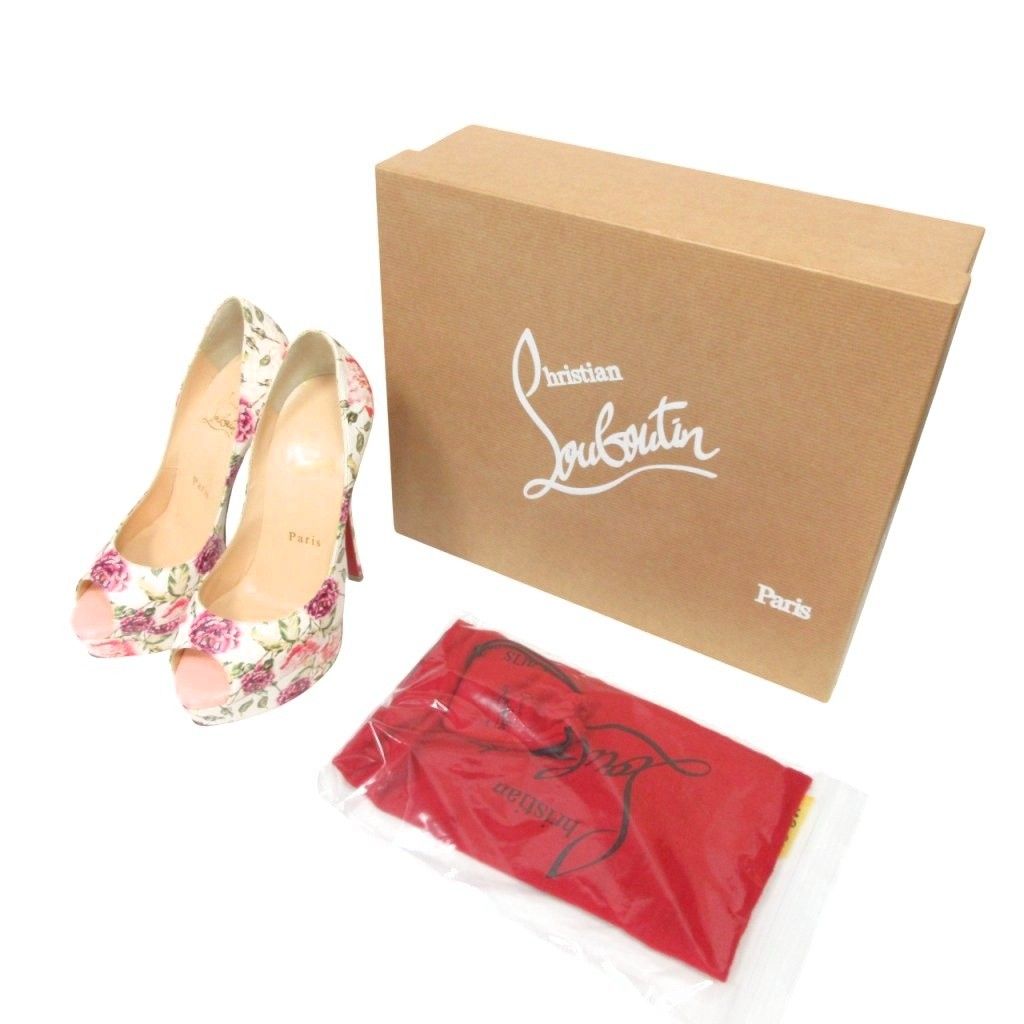 クリスチャンルブタン Christian louboutin FETISH PEEP 150 フラワー