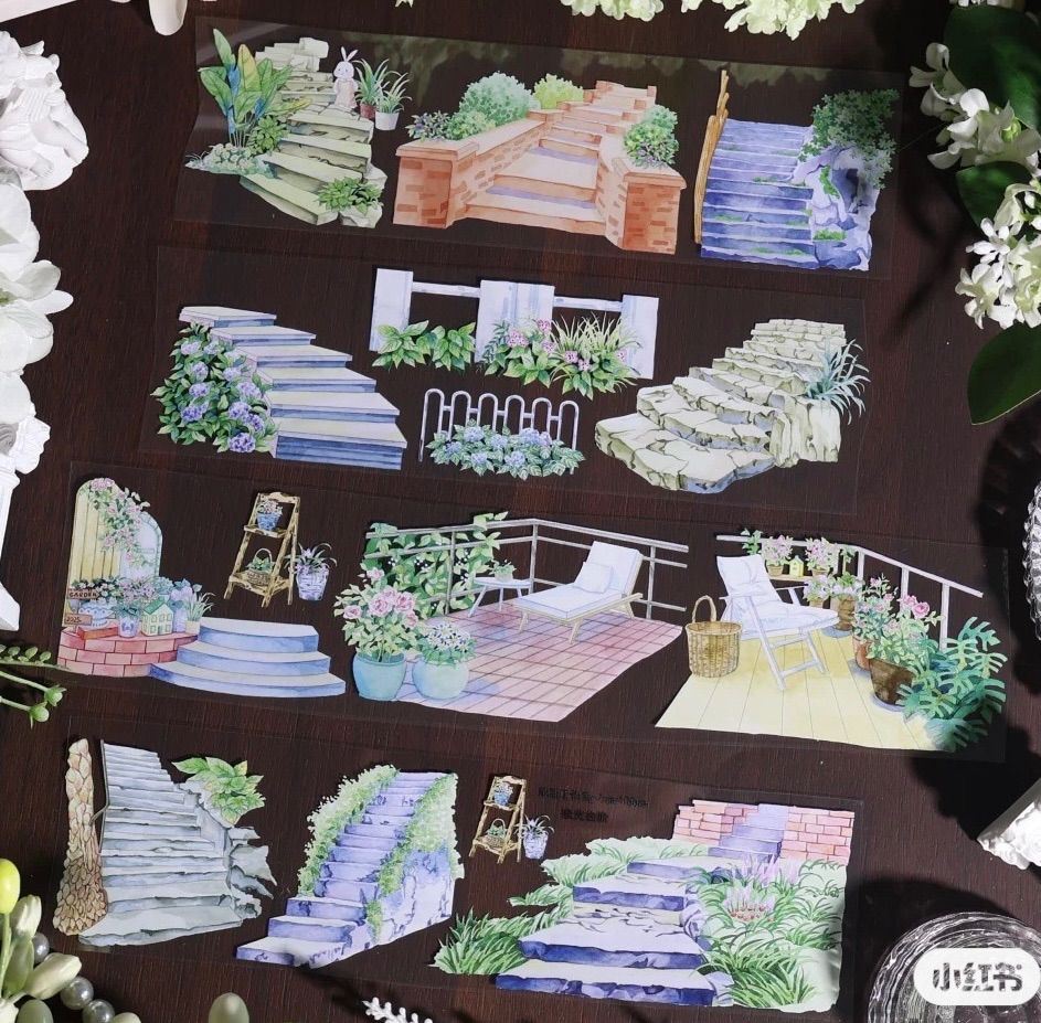 251203 拾光台階 海外マスキングテープ巻売り 風景マスキングテープ