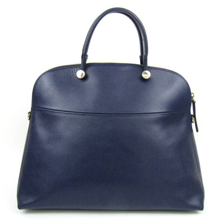 フルラ 2way ハンドバッグ パイパー M ネイビー 上品 中古・古着通販】FURLA (フルラ) パイパー2WAYショルダーバッグ ブルー