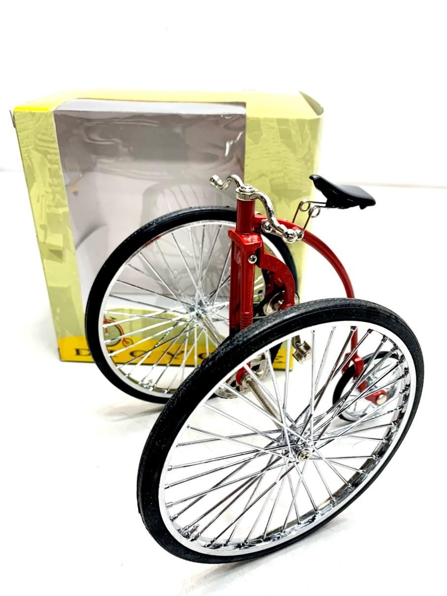 貴重 激レア 自転車模型 レトロ三輪車 ダルマ自転車 ミニチュア 置物