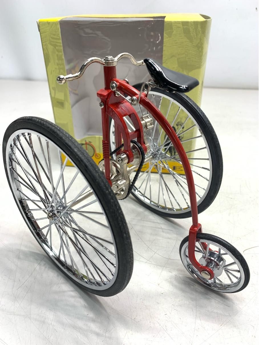 貴重 激レア 自転車模型 レトロ三輪車 ダルマ自転車 ミニチュア 置物