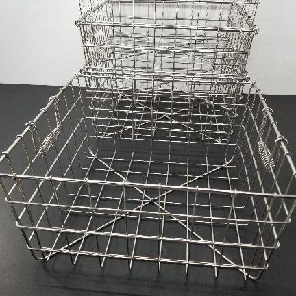 調理器具 配膳 ステンレス 学校給食かご レトロ 4個セット A9884A14