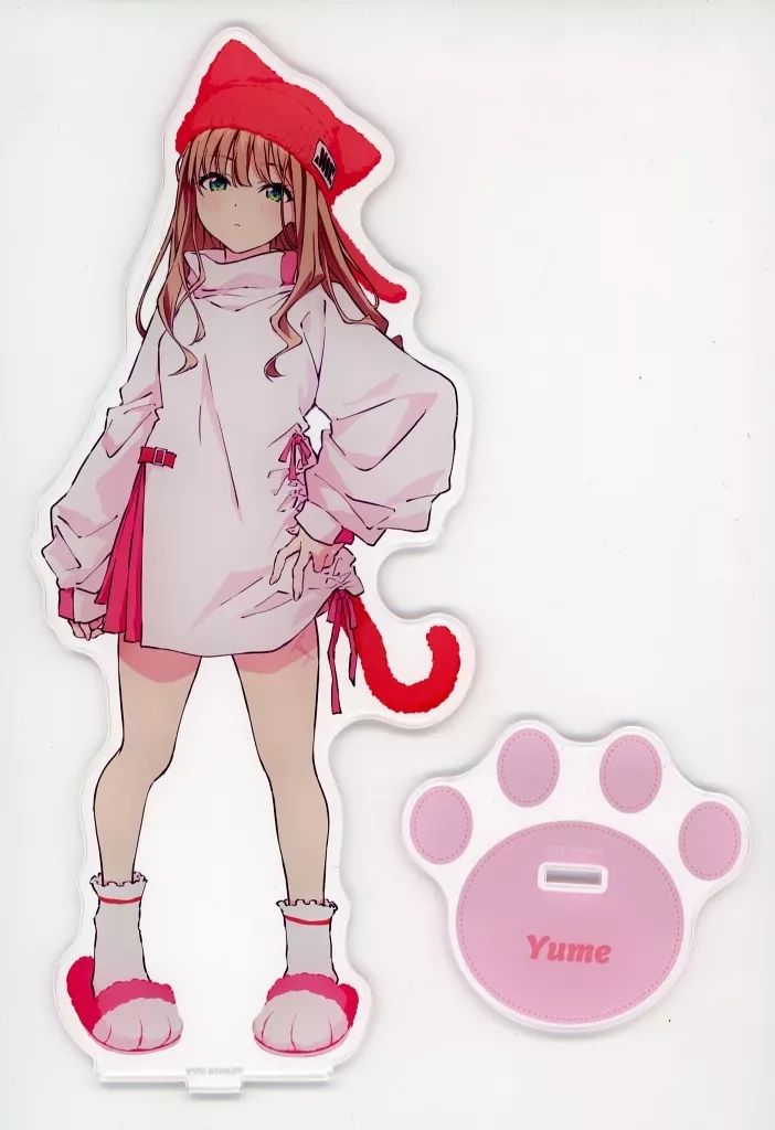 中古】アクリルスタンド・アクリルパネル 南夢芽 描き下ろし 猫の