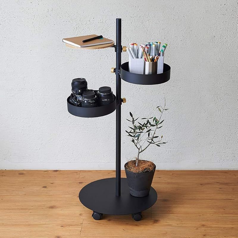 彡DRAW A LINE 020 Move Rod Black ドローアライン ムーブロッド キャス ター付きポール ブラック 縦 幅40×奥行40×高さ97.1 cm 耐荷重6 kg D-MR-BK 0