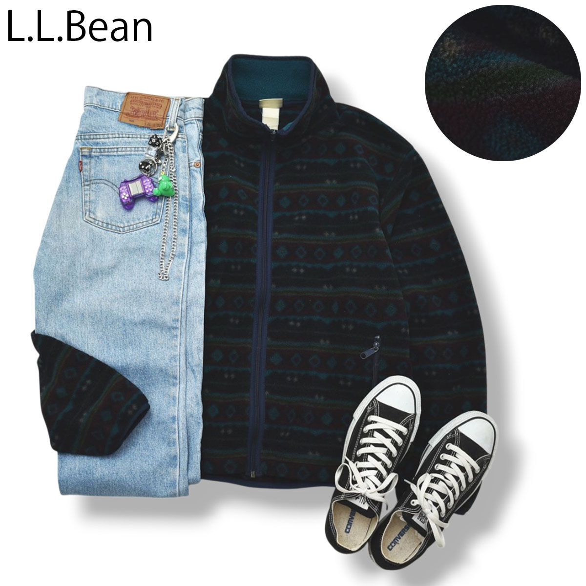 80s ヴィンテージ エルエルビーン L.L.Bean フリース ジャケット 
