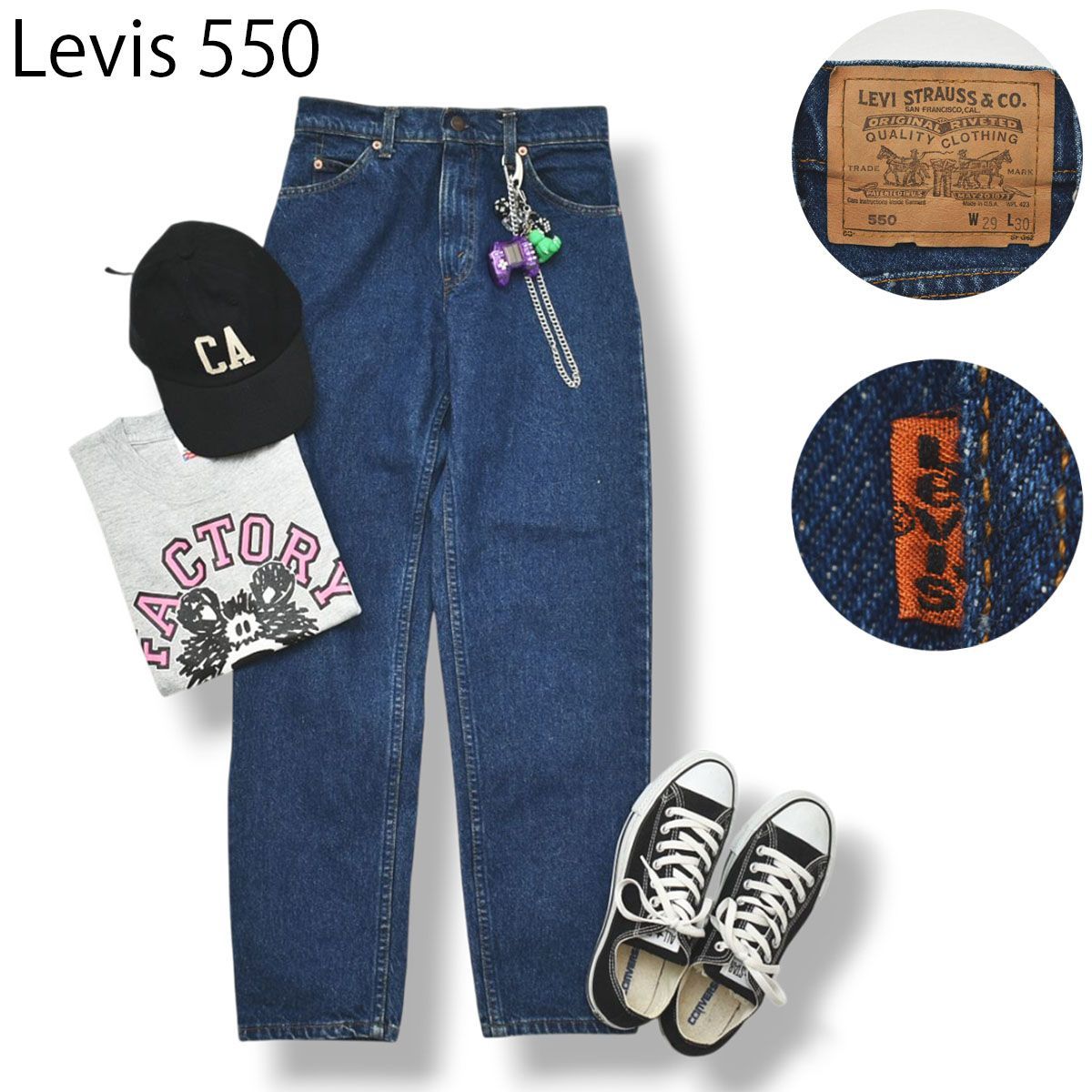 美品】 90s ヴィンテージ オレンジタブ USA製 リーバイス Levis 550 