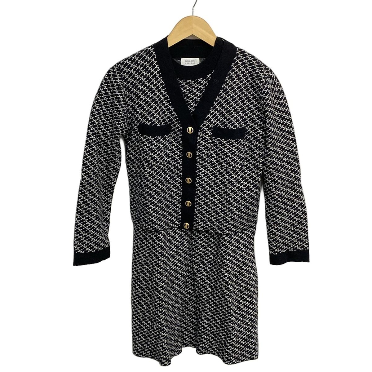 CELFORD セルフォード ワンピースセットアップ レディース 黒 白 ニット HMモノグラム HANAE MORIコラボ