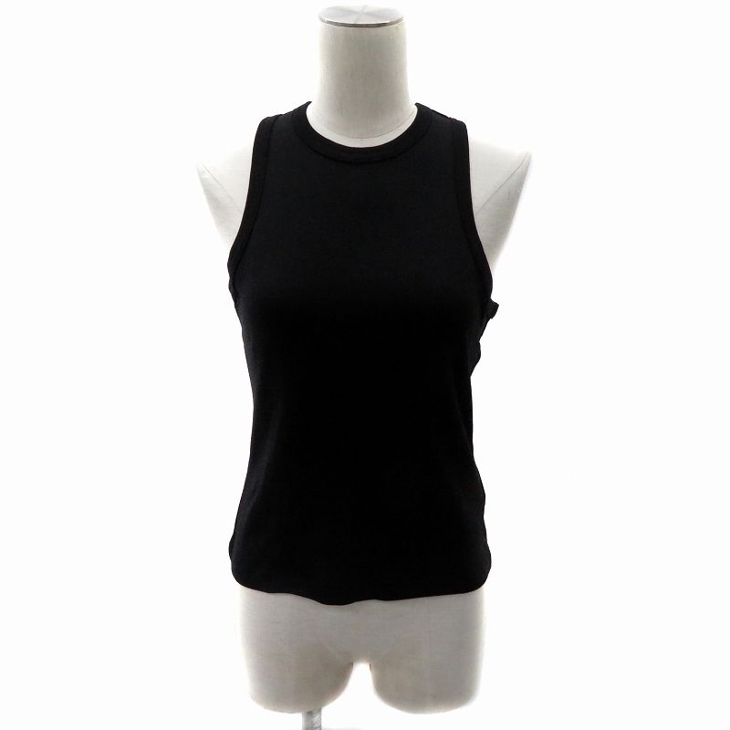 ヨウジヤマモト YOHJI YAMAMOTO タンクトップ クルーネック 無地 3 黒