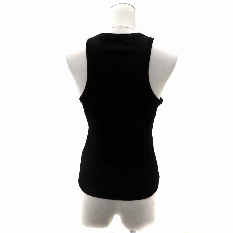 ヨウジヤマモト　タンクトップ ヨウジヤマモト YOHJI YAMAMOTO タンクトップ クルーネック 無地 3 黒
