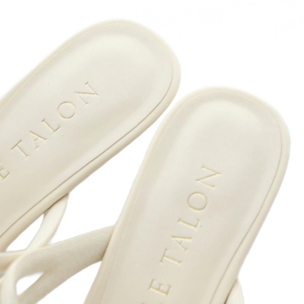 ルタロン Le Talon サンダル LL 25.5cm ホワイトベージュ フラワー