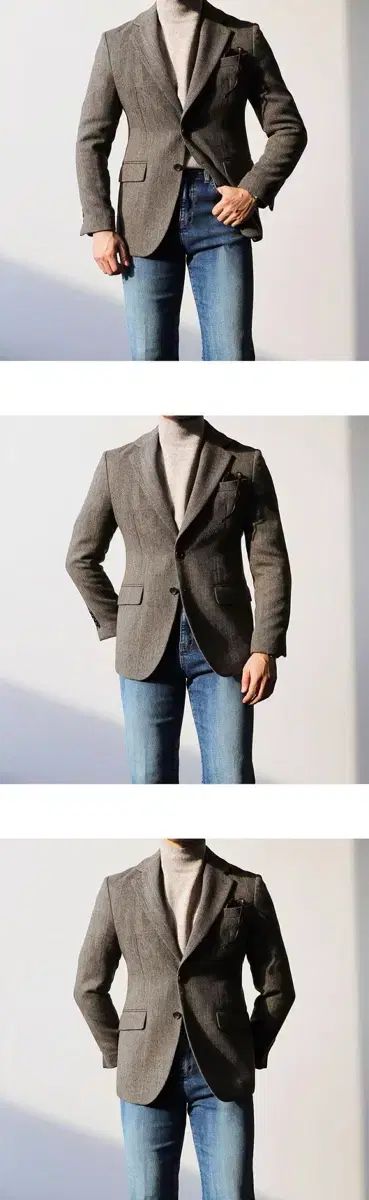 ヘリンボーン ウール ブレザー ジャケット