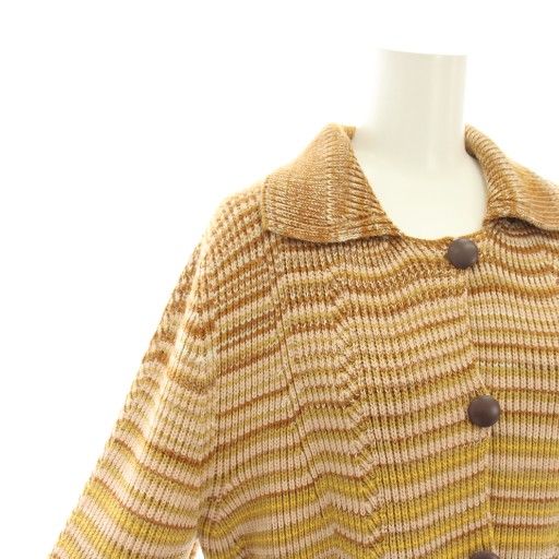 ミッソーニ MISSONI ニットジャケット アウター マルチボーダー柄 46