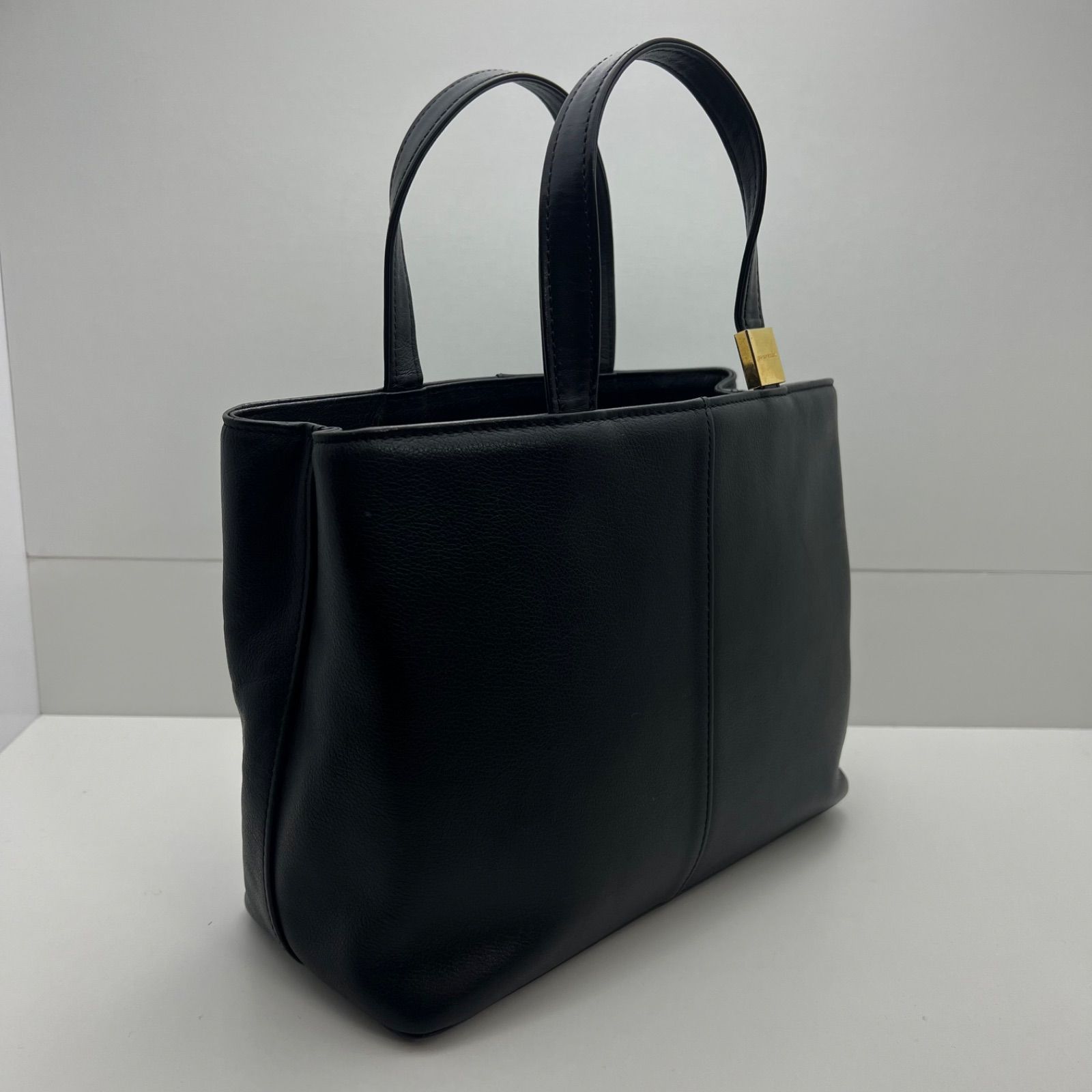 BURBERRY old archive GLD plate Leather hand bag バーバリー