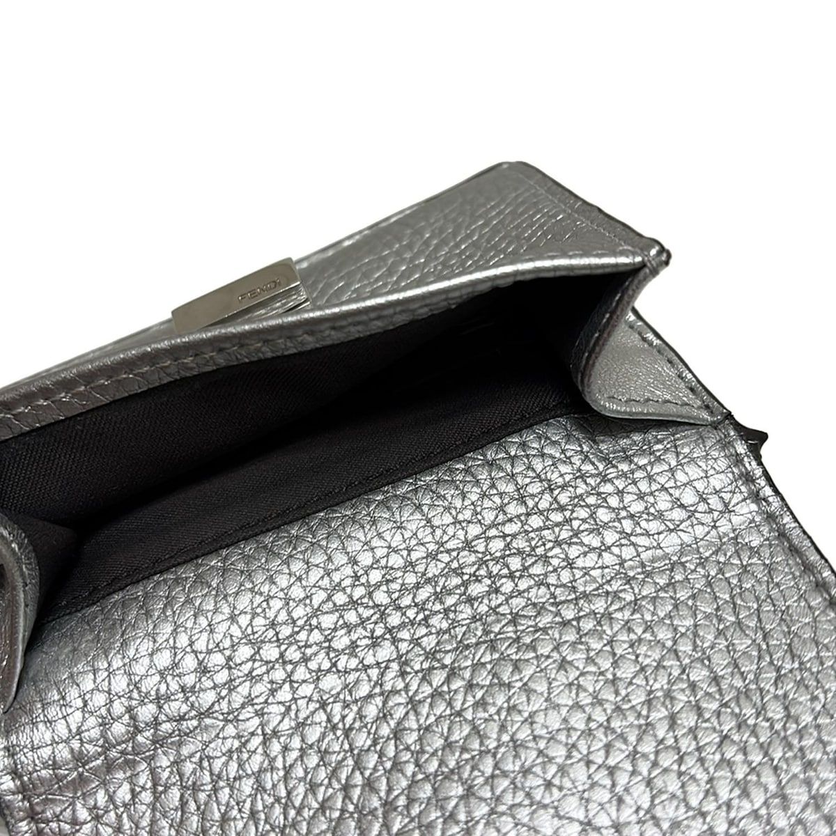 FENDI(フェンディ) 3つ折り財布 ピーカブー 8M0426 シルバー レザー