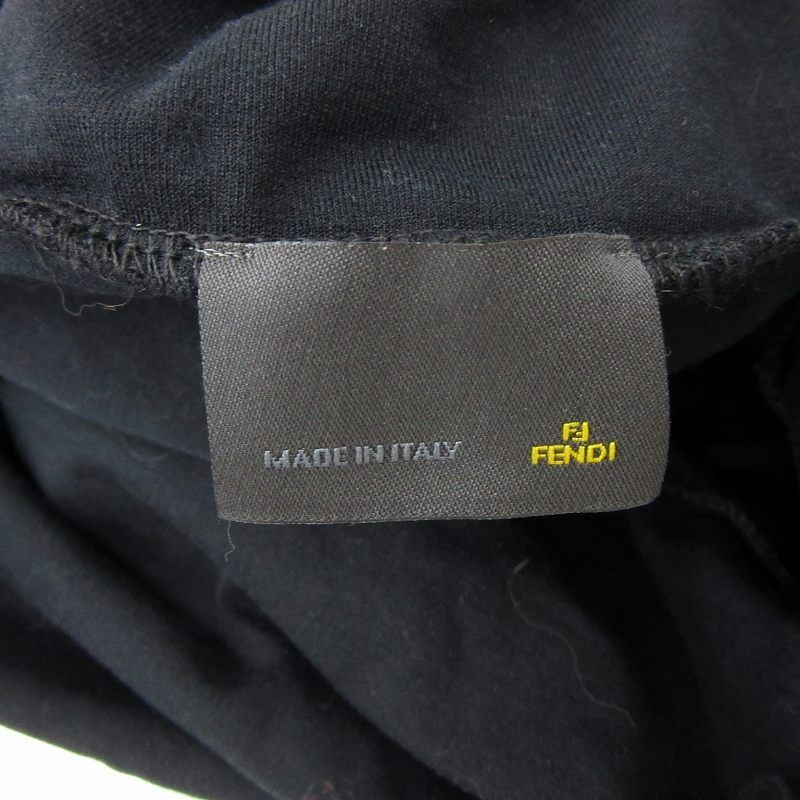 美品★FENDI jeans★総ロゴ タートルカットソー カーキ サイズ38 FENDI タートルニット