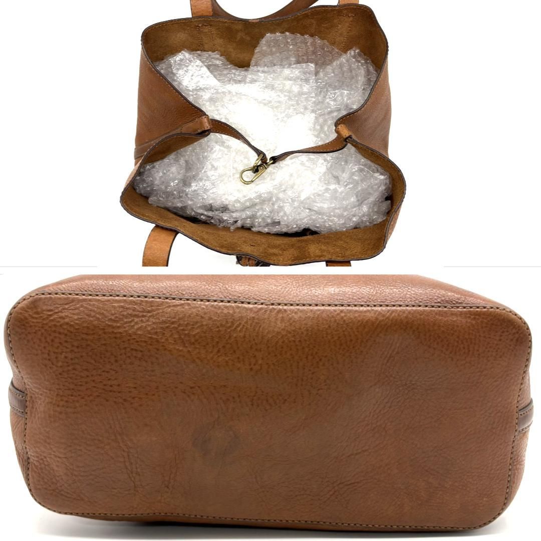 ポロラルフローレン レザー トートバッグ タッセル付 フリンジ