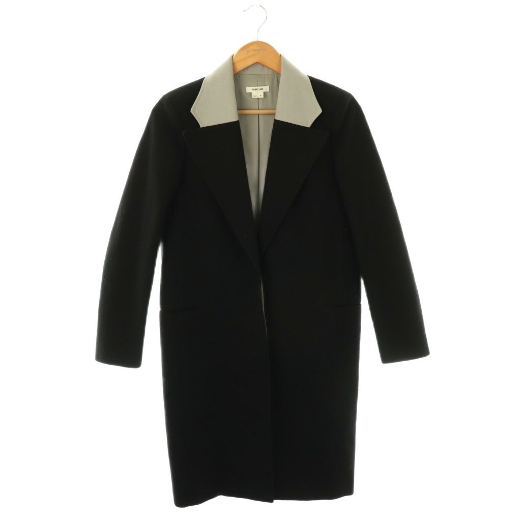 ヘルムートラング HELMUT LANG 襟レザー チェスターコート アウター
