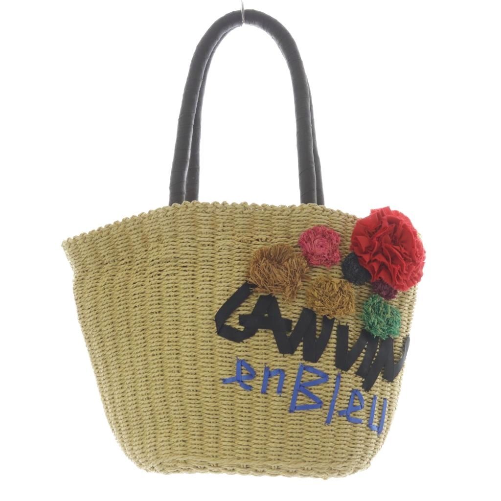 ランバンオンブルー LANVIN en Bleu かごバッグ ハンドバッグ ベージュ