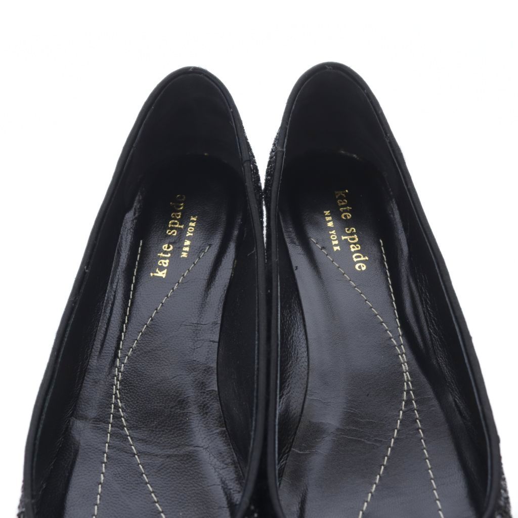 【未使用品】kate spade new york リボン　フラットシューズ ケイトスペード リボン フラットシューズ パンプス 7 黒 - メルカリ