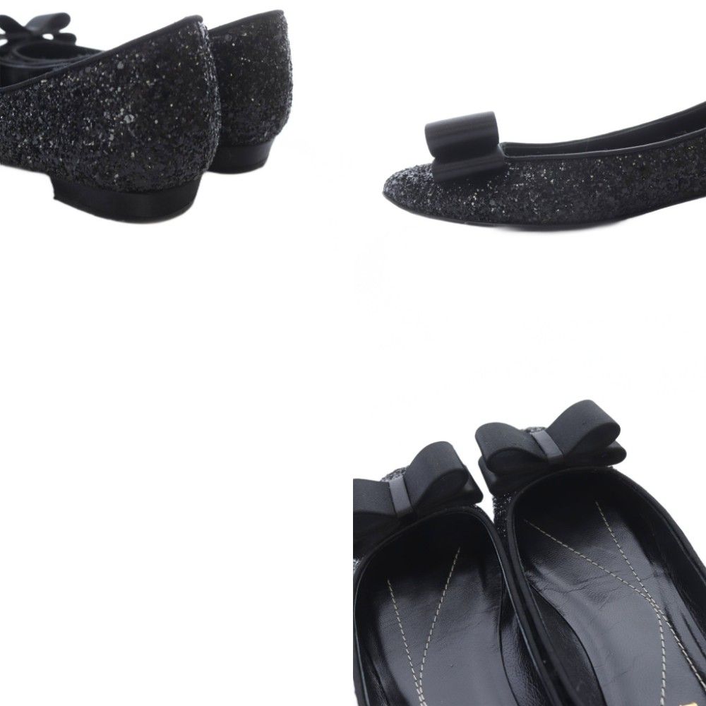 ケイトスペード リボン フラットシューズ パンプス 7 黒 - メルカリ