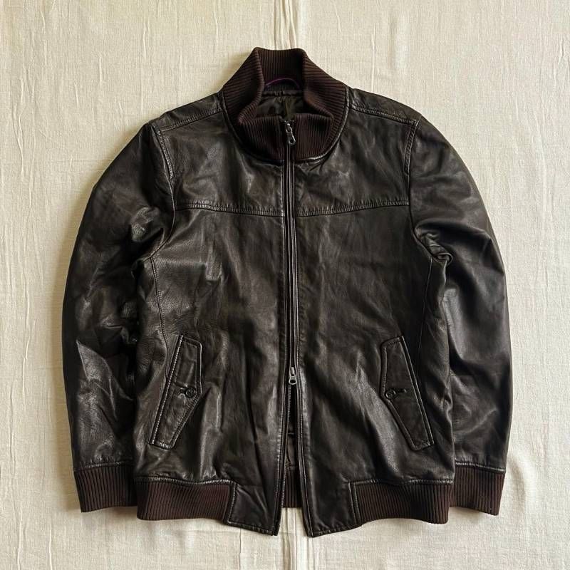 00s archive アーカイブ古着 リアルブラウンレザー 羊本革 シープ 
