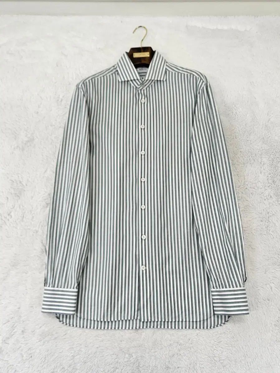 キートン Kiton ストライプ コットン シャツ